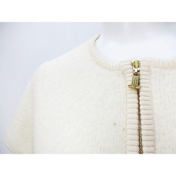 Lanvin Paris Two-Tone Wool Knit Zip Top Size 38 French - Picture 6 of 8